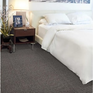 Cornerstone Stripe - Cacao/Quarry - Brown 13.2 ft. 42 oz. Wool Pattern Installed Carpet