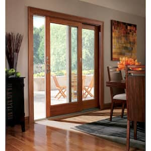 71-1/4 in. x 79-1/2 in. 400 Series White Right-Hand Frenchwood Gliding Patio Door with Pine Interior and ORB Hardware
