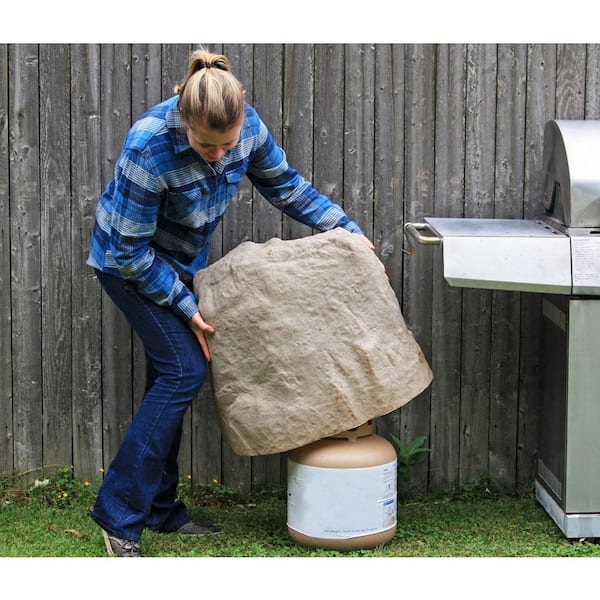 18-1/2 in. L x 24 in. W x 17-1/2 in. H Sandstone Large Resin Landscape Rock