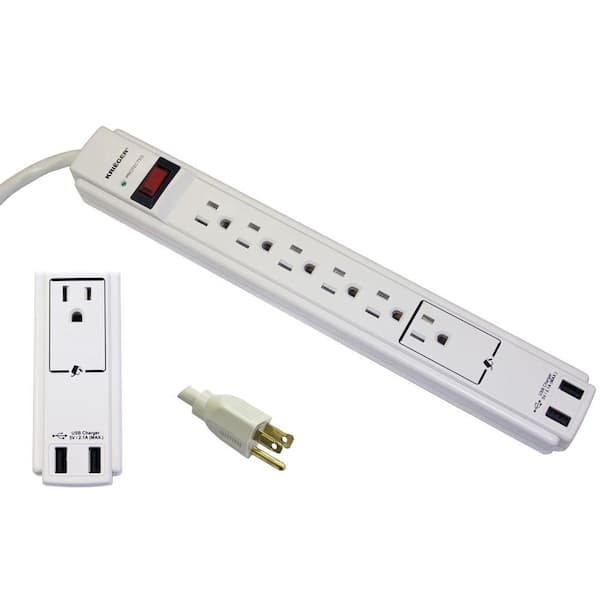 Krieger 6-Outlet Power Strip with 2 USB Ports