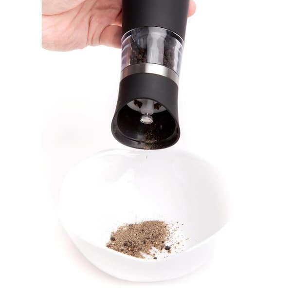 Black/White Ozeri OZG11 Graviti Pro II Electric Salt and Pepper Grinder Set BPA-Free