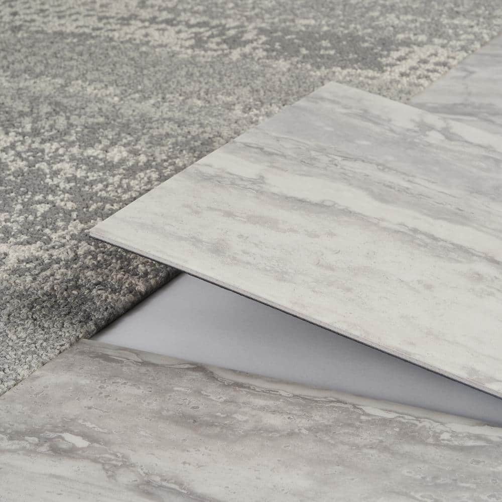 Elmdale Large Format Off-White Vinyl Tile with Water Protection