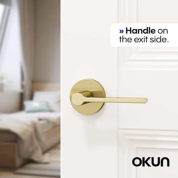 Okun Muse Metal Brushed Champagne Gold Passage Hall/Closet Flat