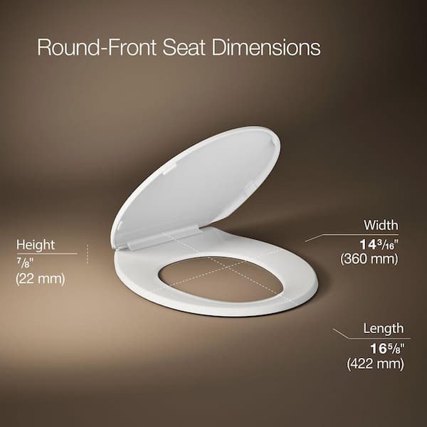 Brevia Round Slow-Close Toilet Seat in White