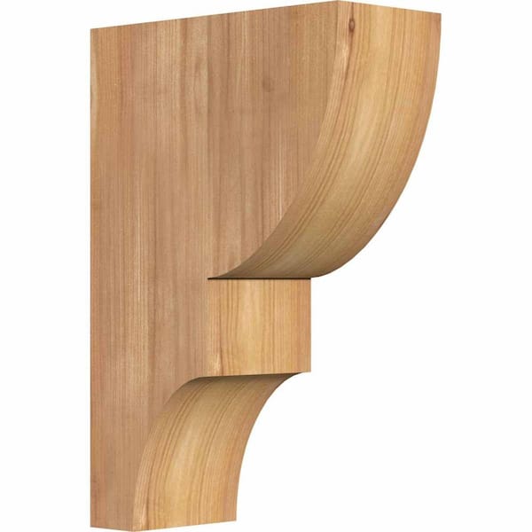 Ekena Millwork 3-1/2 in. x 8 in. x 12 in. Western Red Cedar Ridgewood Smooth Corbel