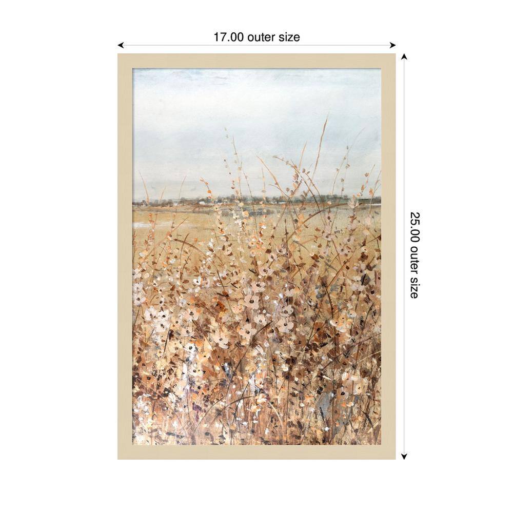 Ochre Landscape II Abstract Natural Wood Framed Wall Art