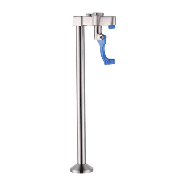 WOWOW 14 in . Commercial Deck Mounted High-Arc Glass Filler Faucet in Brushed Nickel