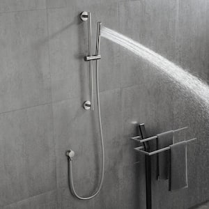 1-Spray Patterns 1.75 GPM 1 in. Wall Mounted Handheld Shower Head in Brushed Nickel
