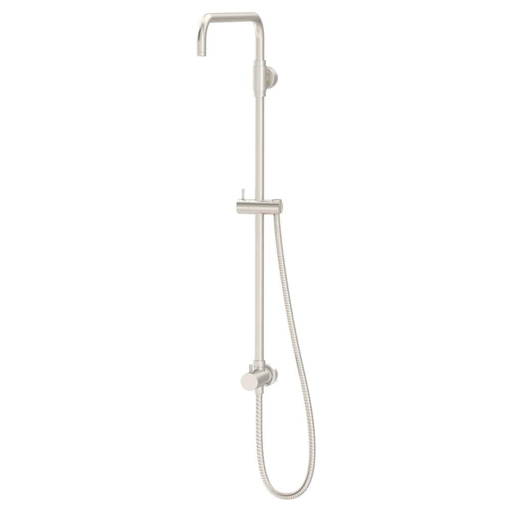 Dia 18 in. Shower Riser with Diverter in Satin Nickel