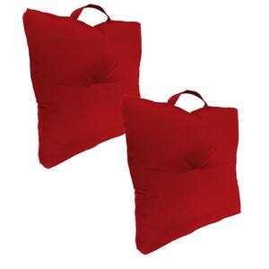 20 in. W x 20 in. H x 5 in. T Square Tufted Outdoor Floor Cushion in Timeless Ablaze (2-Pack)