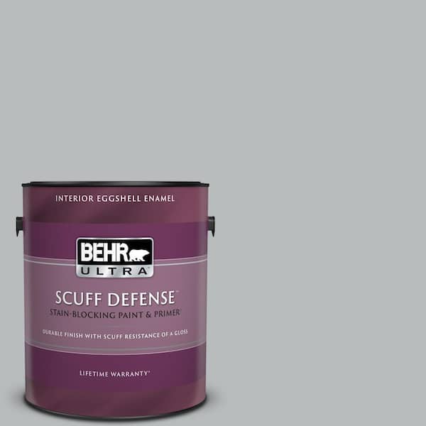 BEHR ULTRA 1 gal. #PPU18-05 French Silver Extra Durable Eggshell Enamel Interior Paint & Primer