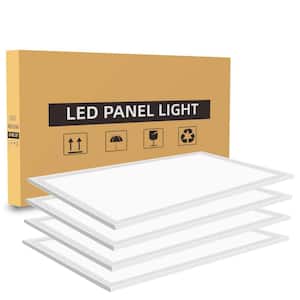 2 ft. x 4 ft. 7800 Lumens Integrated LED Panel Light, 5000K Lay in Fixture for Office, 0-10V Dimmable ETL Listed 4-Pack