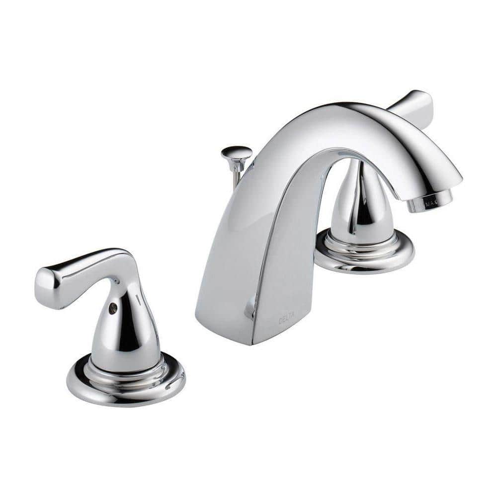 Delta Foundations 8 In Widespread 2 Handle Bathroom Faucet In Chrome B3511lf Ppu Eco The Home Depot