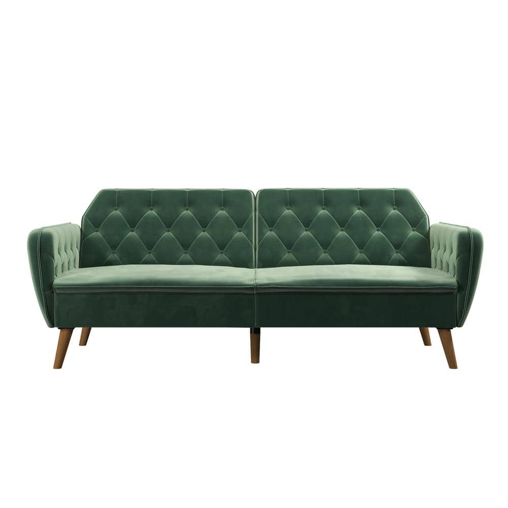 Tallulah Light Green Velvet Memory Foam Sleeper Sofa