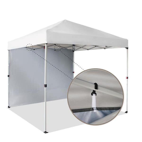 8 ft. x 8 ft. White Pop-Up Canopy L0BY1348SZ - The Home Depot