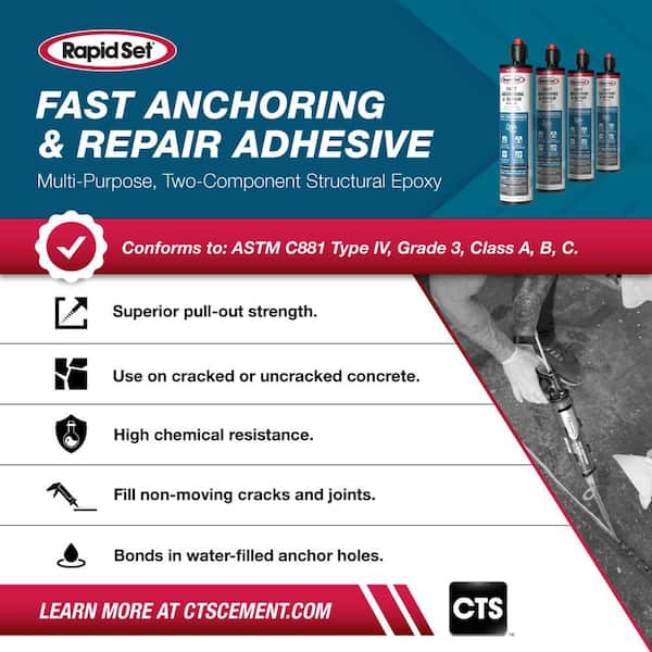 9.5 oz. Fast Anchoring and Repair Adhesive in Red