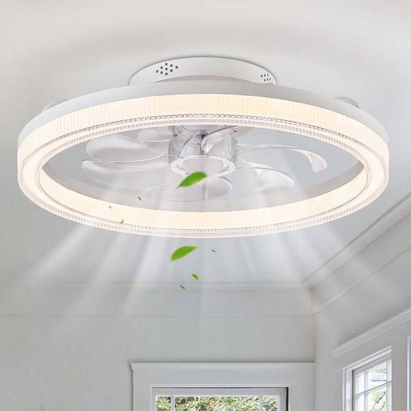 20-Inch Low Profile Ceiling Fan With Light – Flush Mount, Remote & App Control