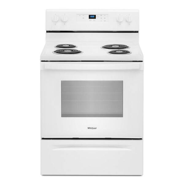 soep Je zal beter worden Om te mediteren Whirlpool 30 in. 4.8 cu. ft. 4-Burner Electric Range with Keep Warm Setting  in White with Storage Drawer WFC150M0JW - The Home Depot