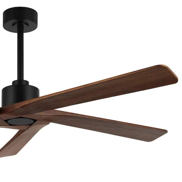 MLiAN 72 inch 5 Blades Indoor Black and Walnut Ceiling Fan without