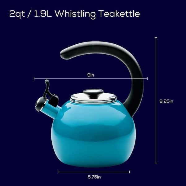 Circulon Enamel on Steel Whistling Induction Teakettle With Flip