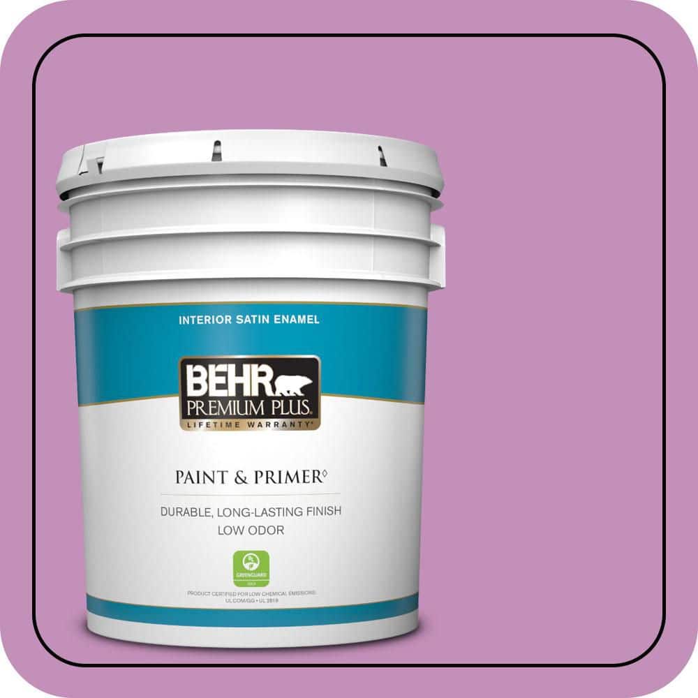 5 gal. #670B-5 Pretty Petunia Satin Enamel Low Odor Interior Paint & Primer price history on PriceWatchPro