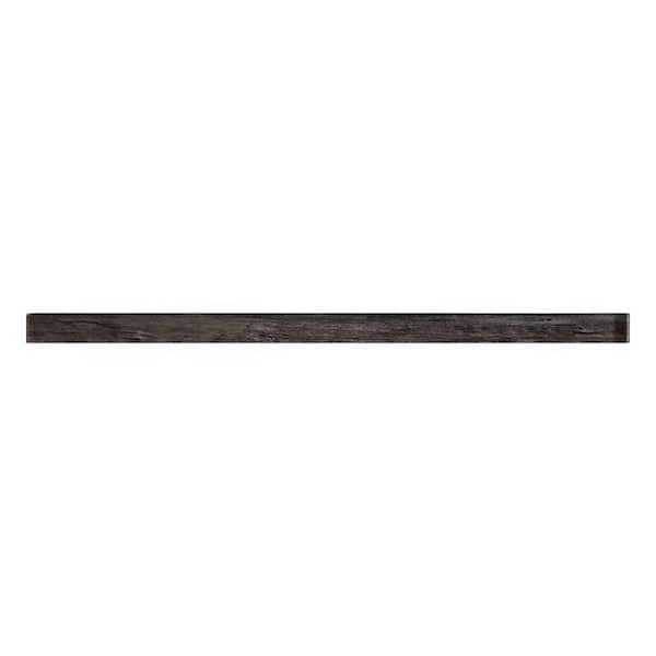 Montana 0.6 in. x 12 in. Wood Brown Glass Glossy Pencil Liner Tile Trim (0.5 sq. ft./case) (10-pack)