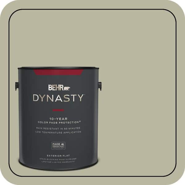 BEHR DYNASTY 1 gal. #QE-34 Court Green Flat Exterior Stain-Blocking Paint & Primer