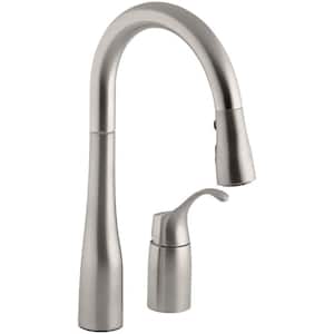 Simplice Single-Handle Pull-Down Sprayer Kitchen Faucet in Vibrant Stainless