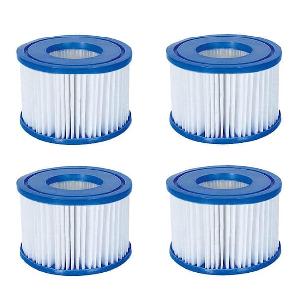 Bestway SaluSpa Antimicrobial Antibacterial Type VI Pool Filter Cartridges (4-Pack)