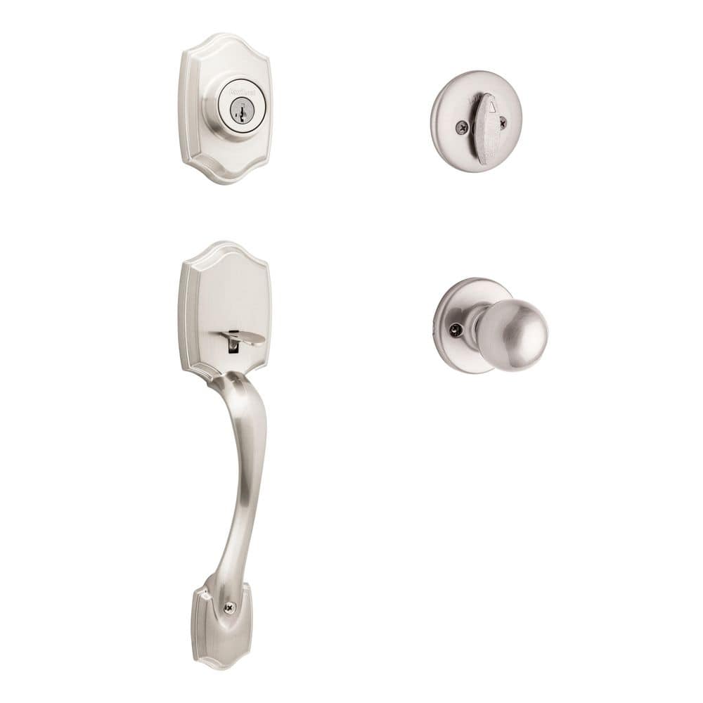 Belleview Satin Nickel Keyed Entry Single Cylinder Door Handleset with Polo Doorknob Featuring SmartKey Security price history on PriceWatchPro