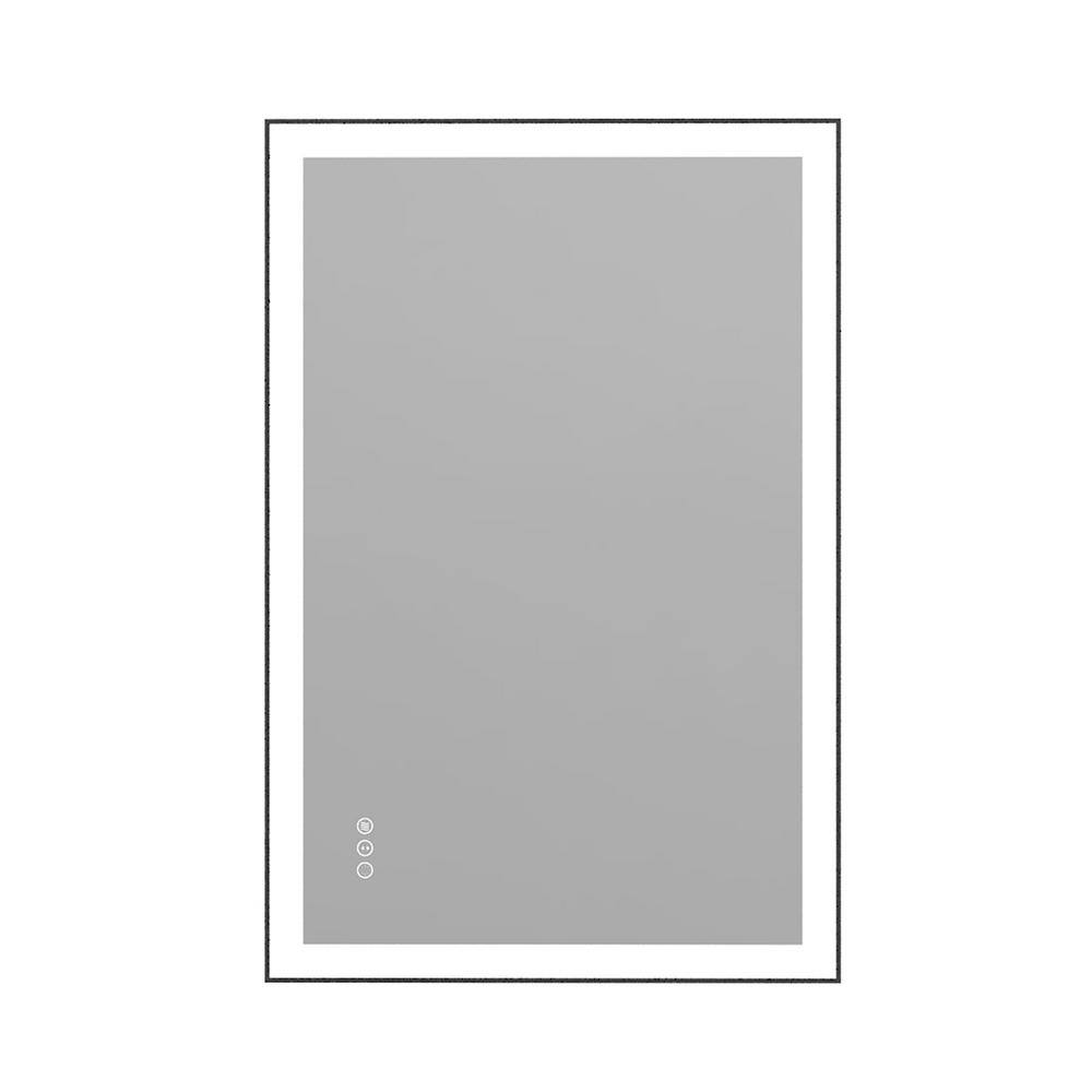 24 in. W x 36 in. H Rectangular Framed Anti-Fog Wall-Mounted LED Bathroom Vanity Mirror in Tempered Glass price history on PriceWatchPro