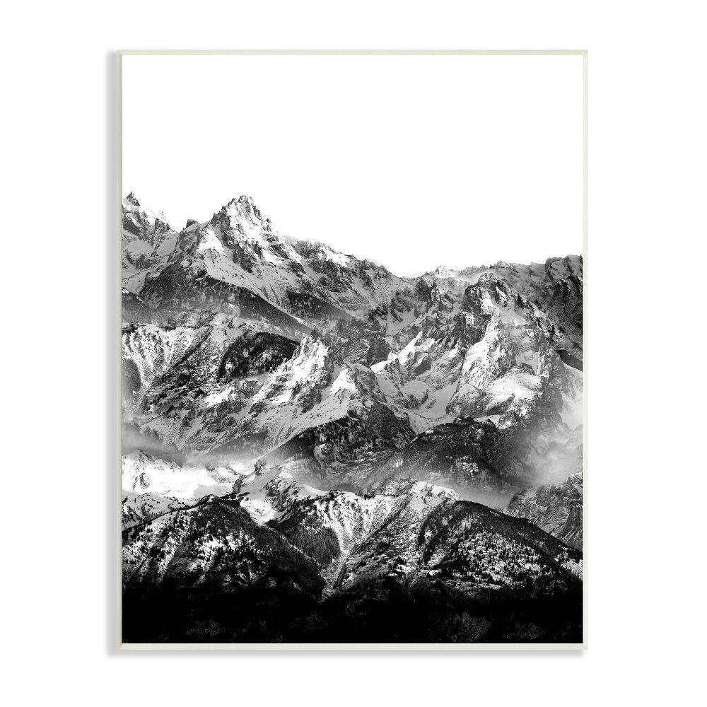 black and white mountain prints