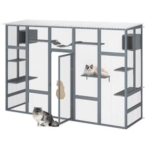 Large Cat Cage Window Playpen, Catio with 6 Platforms
