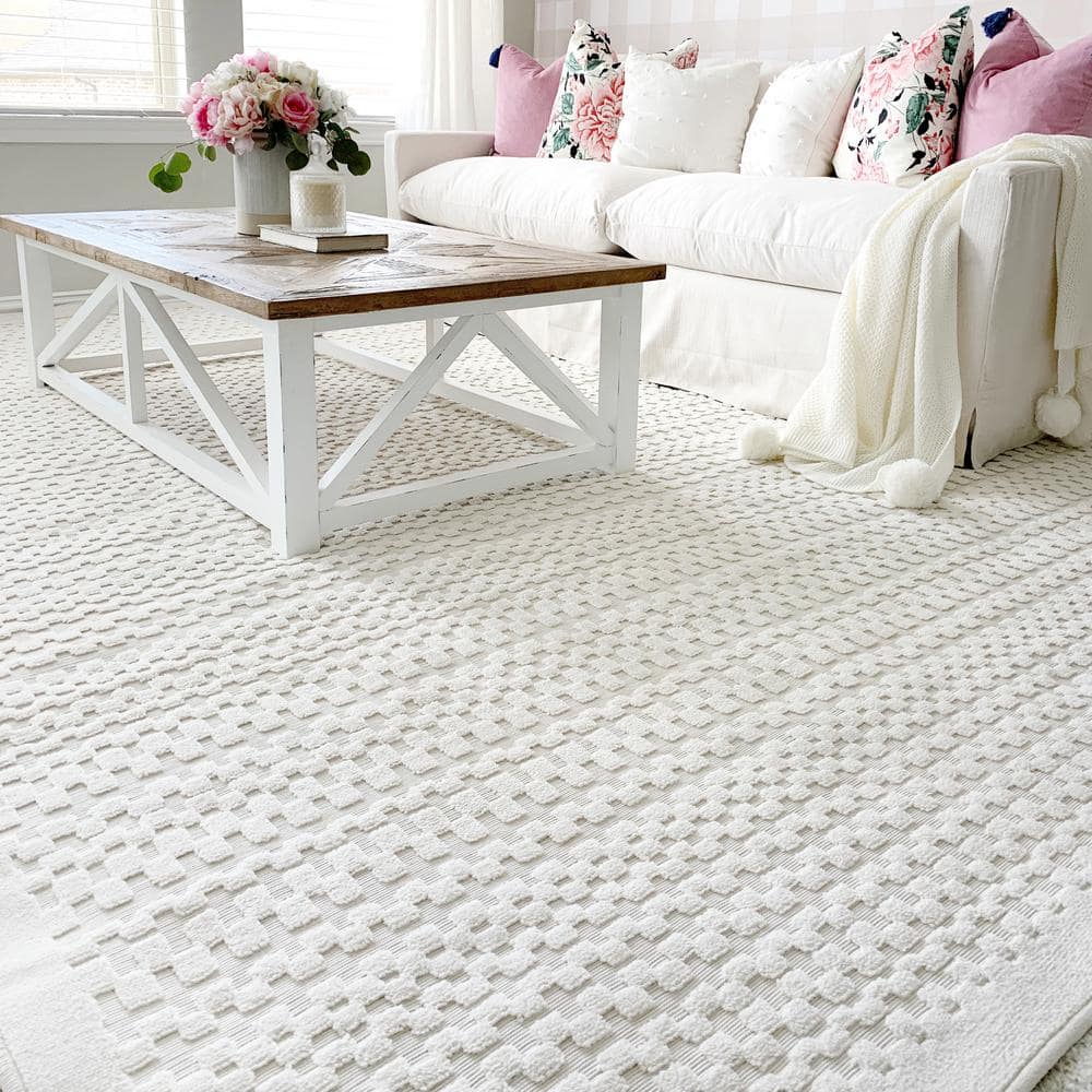 Natural Gray High Low Indoor Outdoor Area Rug