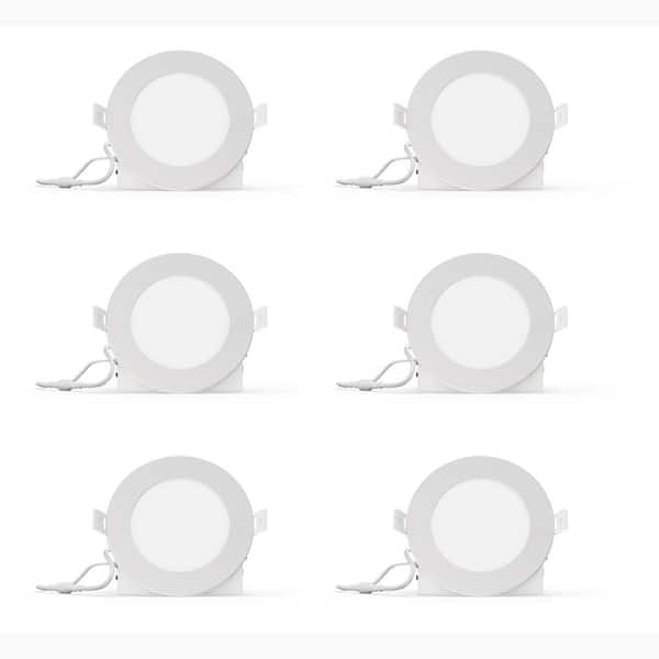 InfiBrite 4 in. 5CCT Selectable White New Construction 12-Watt 850 Lumens 0/10-Volt Dimmable LED Light 120/277-Volt (6-Pack)