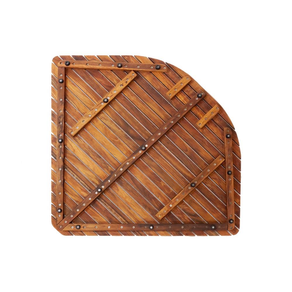 Nordic Teak 30" x 30" Oiled Wooden Bath Mat