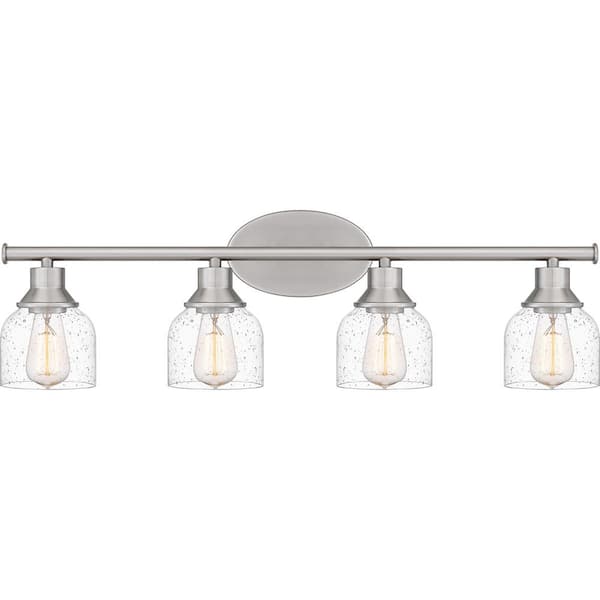 Quoizel Caverly 31 in. 4-Light Brushed Nickel Vanity Light