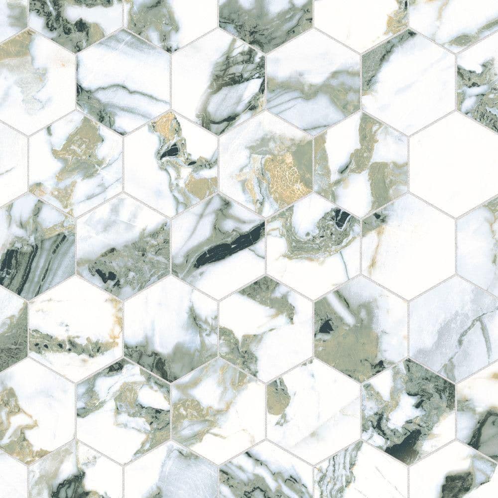 Touche 4 in. Hex Jade 12 in. x 14 in. Porcelain Floor and Wall Mosaic Tile (6.78 sq. ft./Case) price history on PriceWatchPro