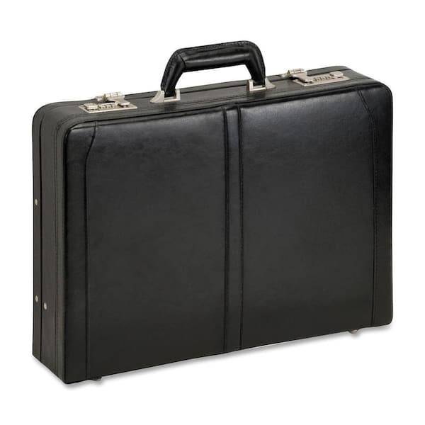 SOLO 16 in. Classic Black Leather Notebook Attache with Handle