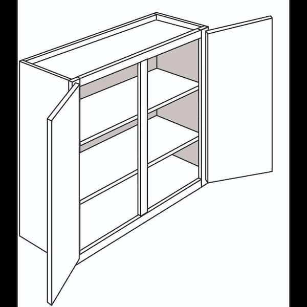 Hampton Bay Denver White Painted Shaker Stock Assembled Wall Kitchen Cabinet (36 in. x30 in x12 in)