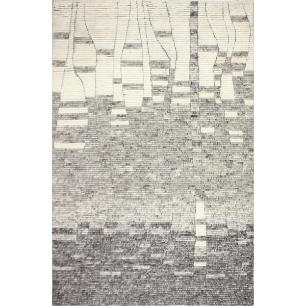 BASHIAN Jolie Ivory/Grey 5 ft. x 8 ft. (5 ft. x 7 ft. 6 in.) Moroccan Transitional Area Rug