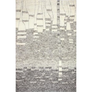 Jolie Ivory/Grey 8 ft. x 10 ft. (7 ft. 6 in. x 9 ft. 6 in.) Moroccan Transitional Area Rug