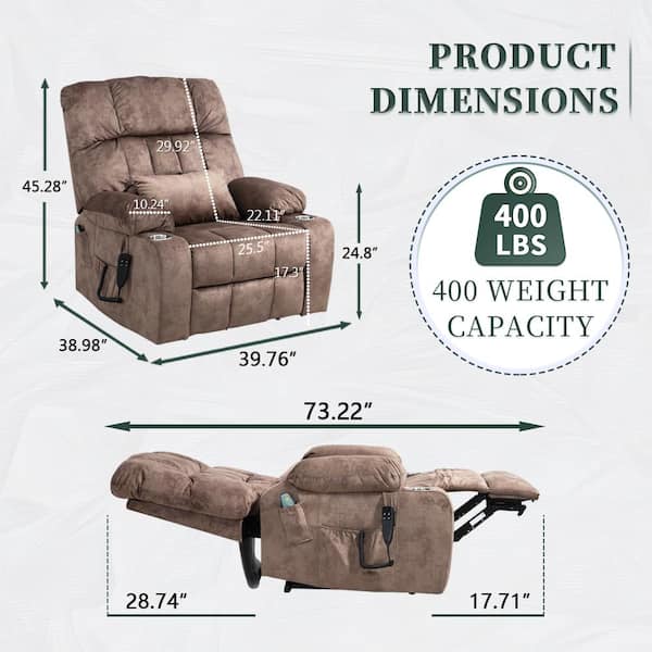 aisword Platinum Big and Tall Dual Motor Velvet Power Lift