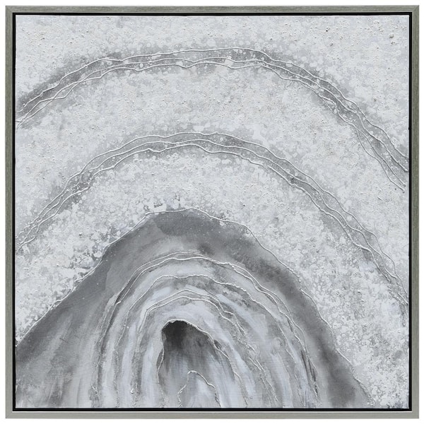 Empire Art Direct Abstract Wall Art Textured Hand Painted Canvas by Martin  Edwards, Triptych, 60 x 20 each, Silver Ice