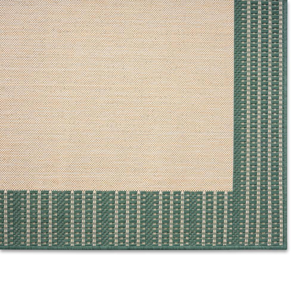 Landry 5'2" x 7'2" Beige and Green Synthetic Indoor/Outdoor Area Rug