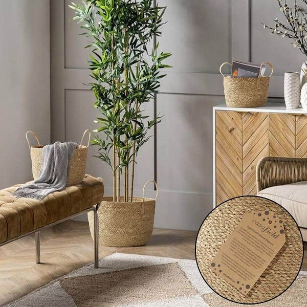 Casafield Brown Natural 14.5 in. x 9.5 in. Seagrass Decorative