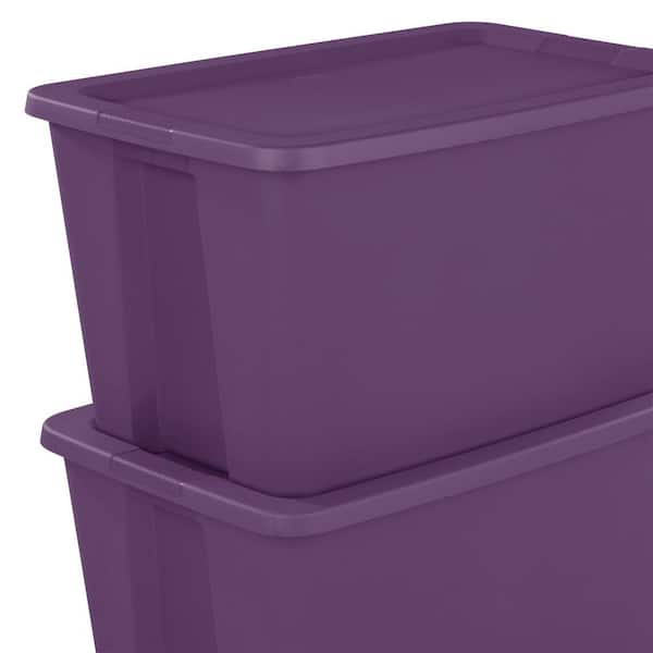 Bright Lilac 45-Gallon Latch Storage Tote Container