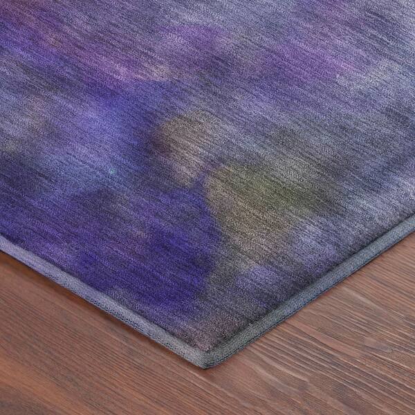 Mayfield Premium Machine Washable Abstract AMF2312 Purple 2 ft. x 3 ft. Accent Rug