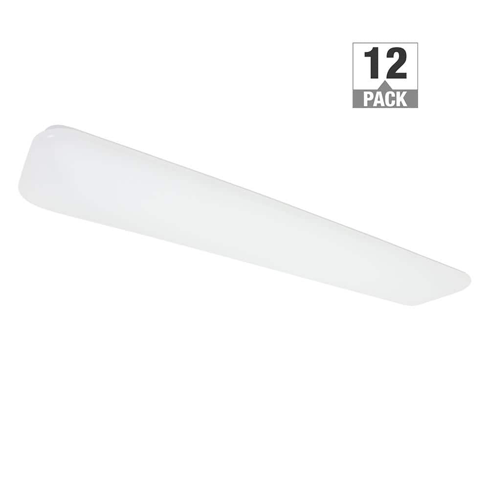 4 ft. x 10 in. Traditional White LED Flush Mount Ceiling Light 3200LM 40-Watt 3000K 4000K 5000K Dimmable (12-Pack) price history on PriceWatchPro