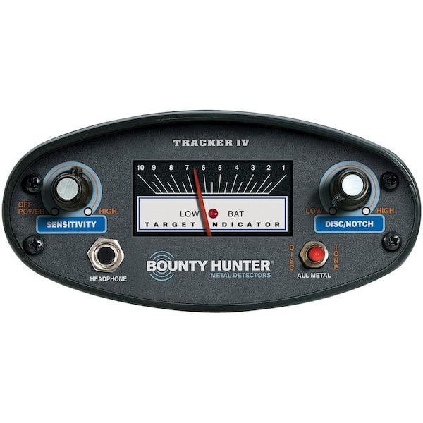 Bounty Hunter Tracker IV Metal Detector 8" Open Face Coil Pinpointer 6.5 kHz 